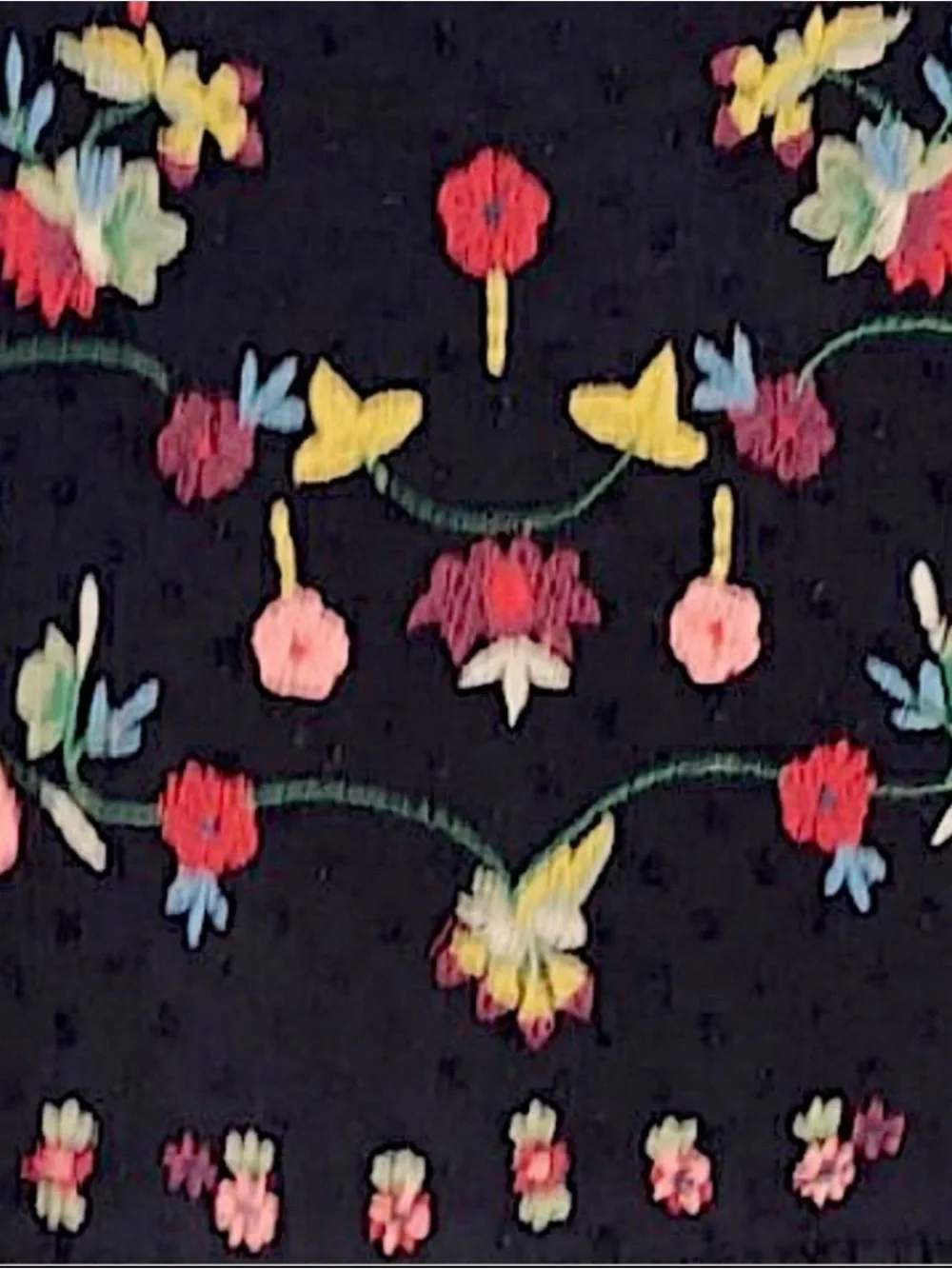 Zara Floral Embroidered Babydoll Mini Dress Size Small - Picture 4 of 9